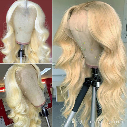 Wholesale 13x6 613 Unprocessed Virgin Hair Wig,Human Hair Blonde Lace Front Wig, Brazilian Cuticle Aligned Hair Wig